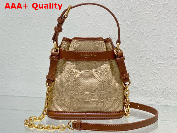 Dior Small Cest Dior Bag Natural Cannage Raffia Replica