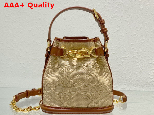 Dior Small Cest Dior Bag Natural Cannage Raffia Replica