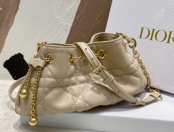 Dior Small Dior Ammi Bag Beige Supple Macrocannage Lambskin Replica