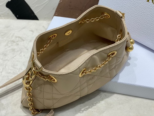 Dior Small Dior Ammi Bag Beige Supple Macrocannage Lambskin Replica