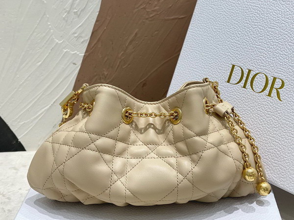 Dior Small Dior Ammi Bag Beige Supple Macrocannage Lambskin Replica