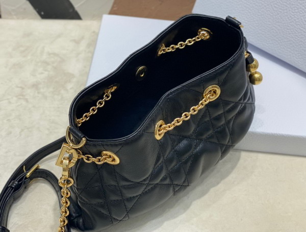 Dior Small Dior Ammi Bag Black Supple Macrocannage Lambskin Replica