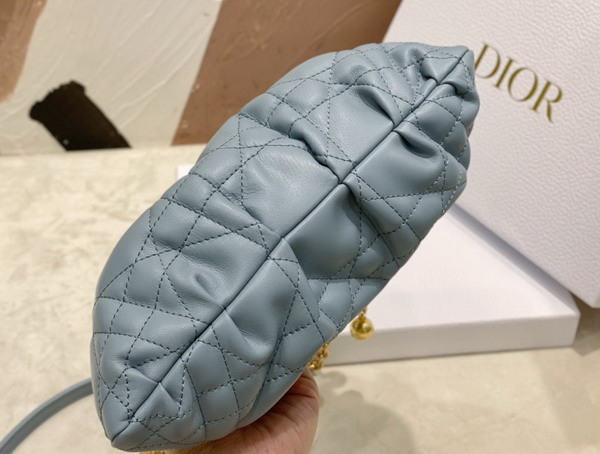 Dior Small Dior Ammi Bag Light Blue Supple Macrocannage Lambskin Replica