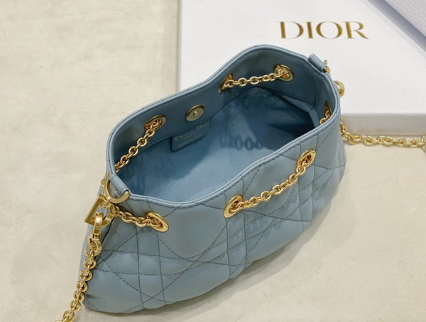 Dior Small Dior Ammi Bag Light Blue Supple Macrocannage Lambskin Replica