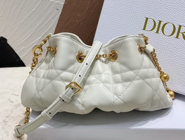 Dior Small Dior Ammi Bag White Supple Macrocannage Lambskin Replica