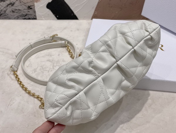 Dior Small Dior Ammi Bag White Supple Macrocannage Lambskin Replica