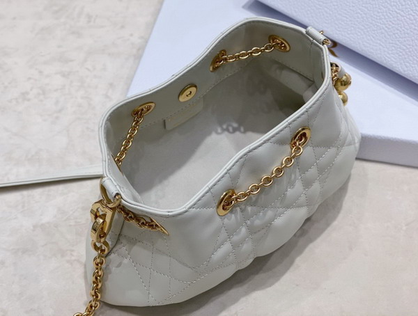 Dior Small Dior Ammi Bag White Supple Macrocannage Lambskin Replica