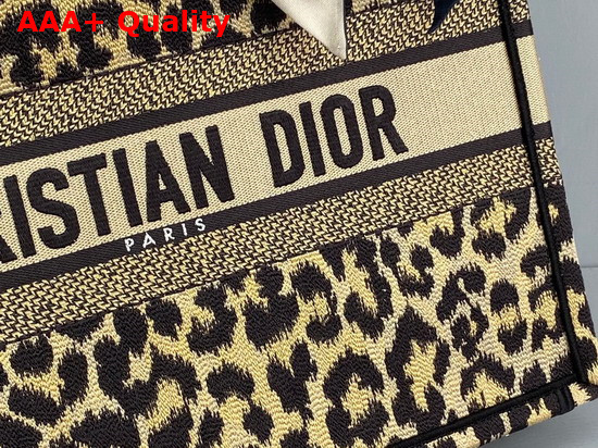 Dior Small Dior Book Tote Beige Multicolor Mizza Embroidery Replica