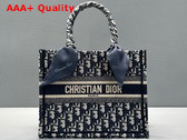 Dior Small Dior Book Tote Blue Dior Oblique Jacquard Replica