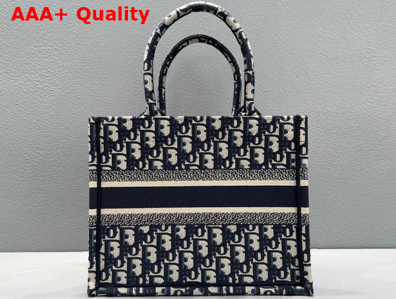 Dior Small Dior Book Tote Blue Dior Oblique Jacquard Replica