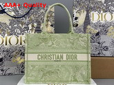 Dior Small Dior Book Tote Green Toile de Jouy Reverse Embroidery Replica