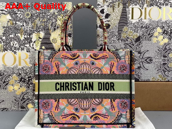 Dior Small Dior Book Tote Multicolor Dior in Lights Embroidery Replica