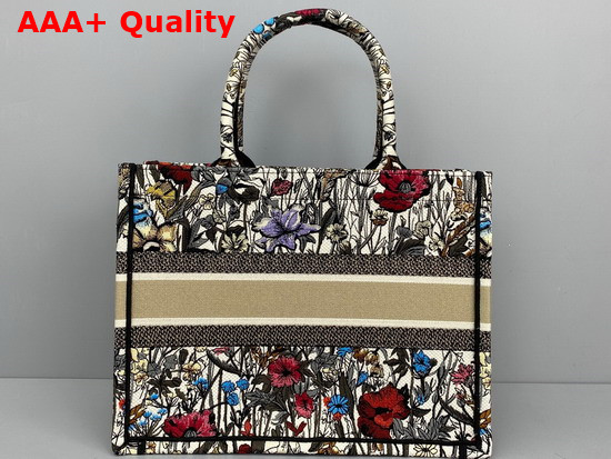 Dior Small Dior Book Tote Multicolor Mille Fleurs Embroidery Replica