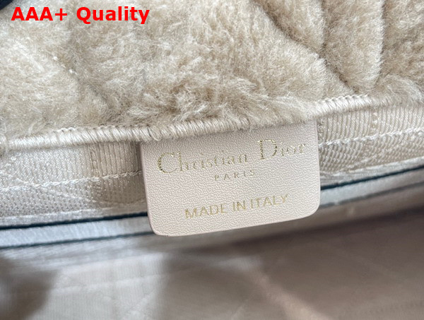 Dior Small Dior Book Tote in Beige Cannage Shearling Replica