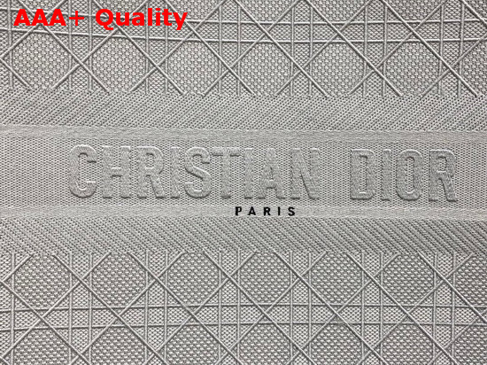 Dior Small Dior Book Tote in Gray Cannage Embroidery Replica