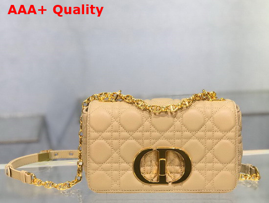 Dior Small Dior Caro Bag Beige Soft Cannage Calfskin Replica