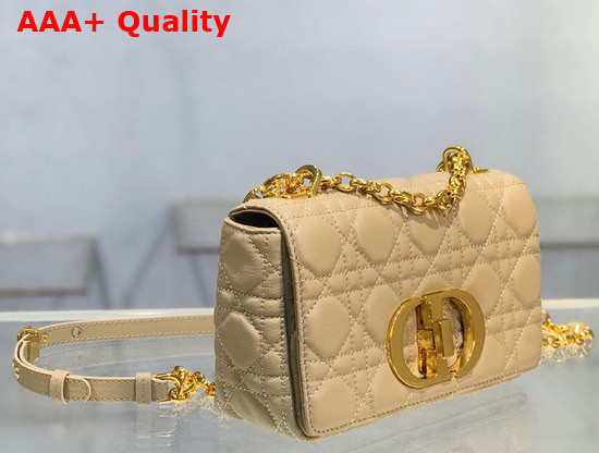 Dior Small Dior Caro Bag Beige Soft Cannage Calfskin Replica