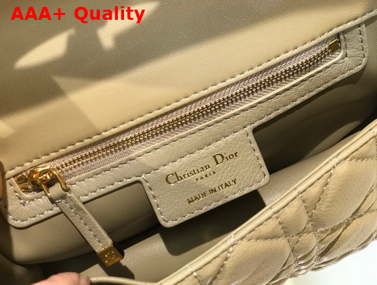 Dior Small Dior Caro Bag Beige Soft Cannage Calfskin Replica