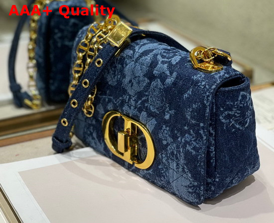 Dior Small Dior Caro Bag Blue Dior Flowers Cannage Denim Replica