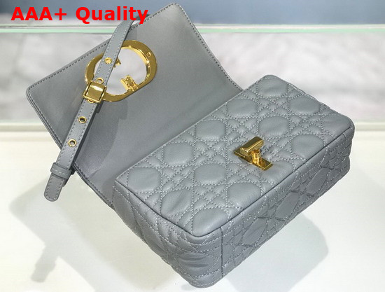 Dior Small Dior Caro Bag Gray Soft Cannage Calfskin Replica