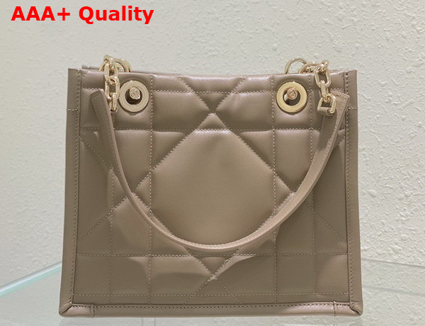 Dior Small Dior Essential Tote Bag Hazelnut Archicannage Calfskin Replica