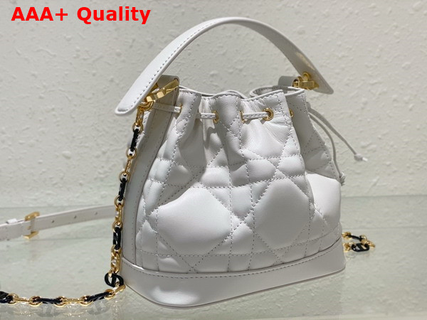 Dior Small Dior Jolie Bucket Bag Latte Macrocannage Calfskin Replica