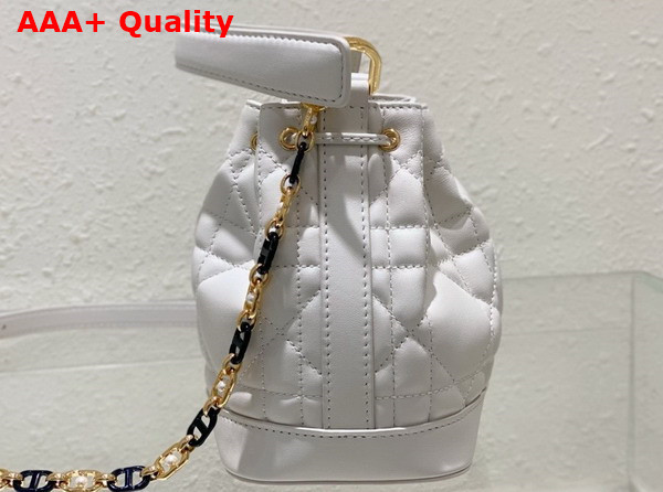 Dior Small Dior Jolie Bucket Bag Latte Macrocannage Calfskin Replica