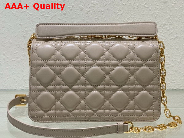 Dior Small Dior Jolie Top Handle Bag Powder Beige Cannage Calfskin Replica