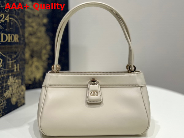 Dior Small Dior Key Bag Dusty Ivory Box Calfskin Replica