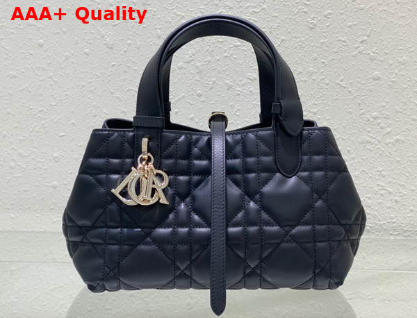 Dior Small Dior Toujours Bag Black Macrocannage Calfskin Replica