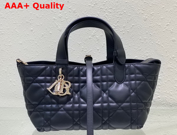 Dior Small Dior Toujours Bag Black Macrocannage Calfskin Replica