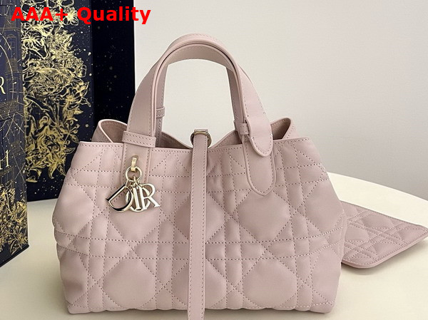 Dior Small Dior Toujours Bag Pale Pink Macrocannage Calfskin Replica