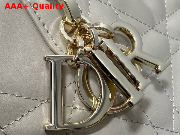 Dior Small Dior Toujours Vertical Bag in Powder Beige Macrocannage Calfskin Replica