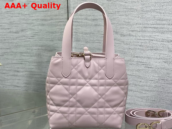 Dior Small Dior Toujours Vertical Bag in Powder Pink Macrocannage Calfskin Replica