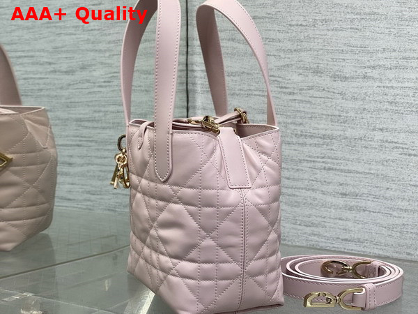 Dior Small Dior Toujours Vertical Bag in Powder Pink Macrocannage Calfskin Replica