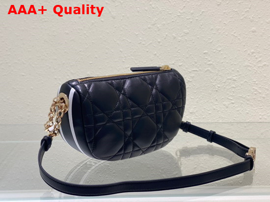 Dior Small Dior Vibe Hobo Bag Black Cannage Lambskin Replica