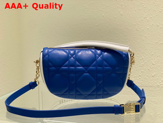 Dior Small Dior Vibe Hobo Bag Blue Cannage Lambskin Replica