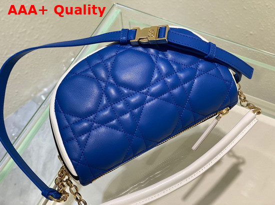 Dior Small Dior Vibe Hobo Bag Blue Cannage Lambskin Replica