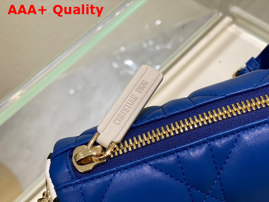 Dior Small Dior Vibe Hobo Bag Blue Cannage Lambskin Replica