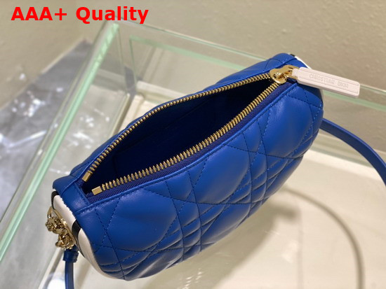 Dior Small Dior Vibe Hobo Bag Blue Cannage Lambskin Replica