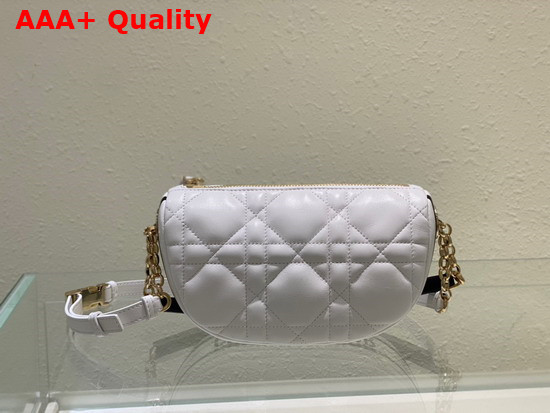 Dior Small Dior Vibe Hobo Bag White Cannage Lambskin Replica