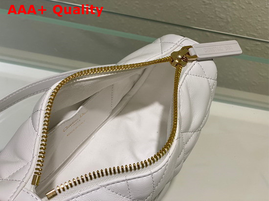 Dior Small Dior Vibe Hobo Bag White Cannage Lambskin Replica