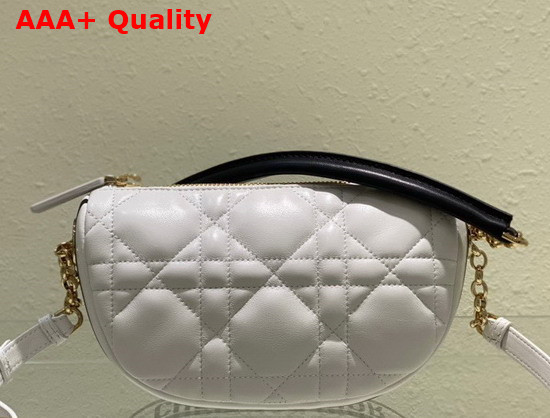 Dior Small Dior Vibe Hobo Bag White Cannage Lambskin Replica