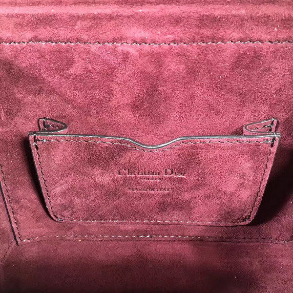 Dior Small Dioraddict Lockbox Bag in Smooth Amaranth Coloured Calfskin For Sale