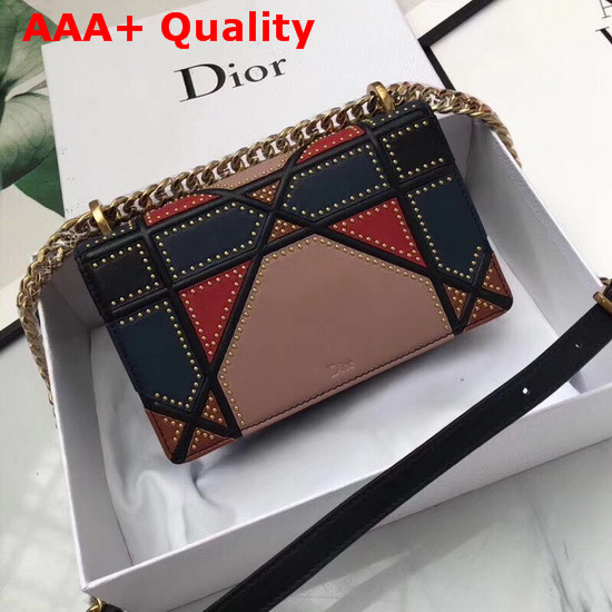 Dior Small Diorama Bag in Multi Coloured Patchwork Lambskin Replica