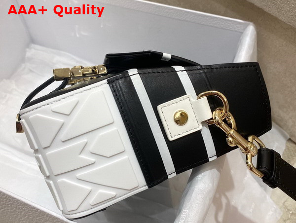 Dior Small Diorcamp Bag Black and White Smooth Calfskin Replica