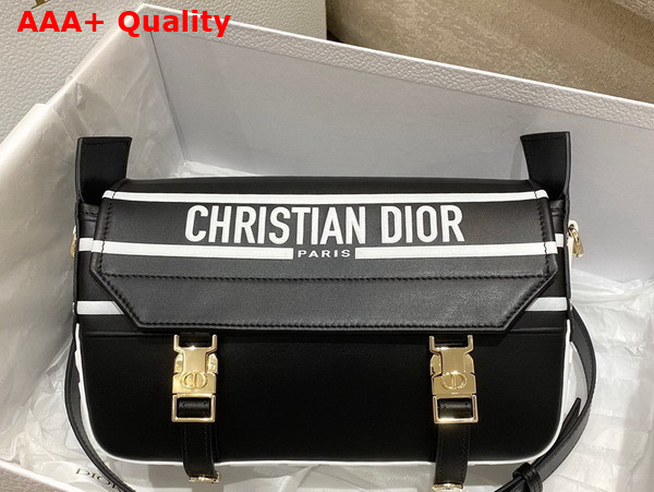 Dior Small Diorcamp Bag Black and White Smooth Calfskin Replica