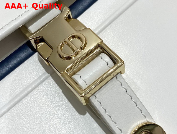 Dior Small Diorcamp Bag White and Blue Smooth Calfskin Replica