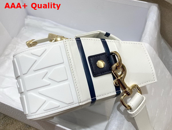 Dior Small Diorcamp Bag White and Blue Smooth Calfskin Replica