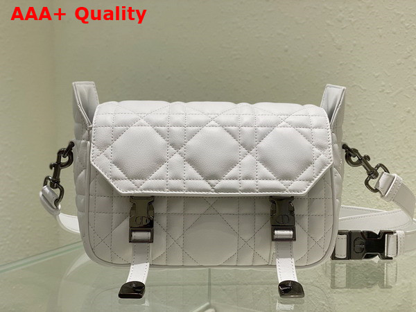 Dior Small Diorcamp Bag in White Cannage Calfskin Replica